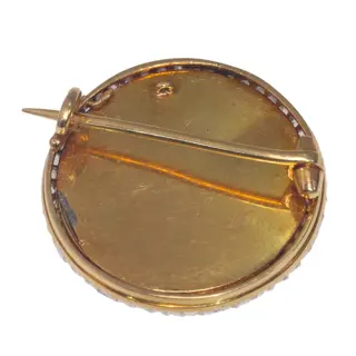 18 karaat Witgoud - Broche Diamant - "English Crystal" broche met afbeelding van een jachthond, Vintage jaren 1920 Art Deco