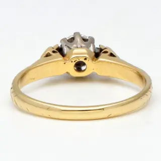 No Reserve - 18 karaat Goud, Tweekleurig - Ring - 0.02 ct Diamant