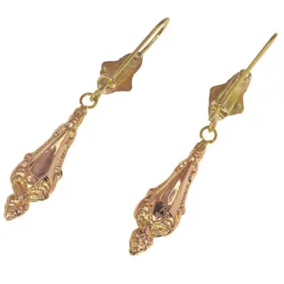 NO RESERVE PRICE - 18 karaat Rosé goud - Oorbellen - Vintage antiek Victoriaans anno 1840