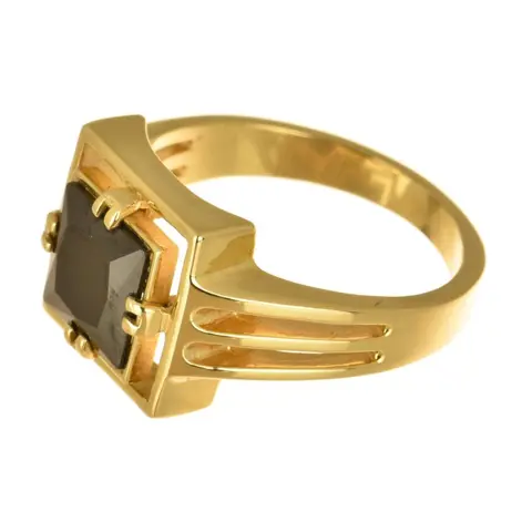 18 karaat Goud - Ring Onyx