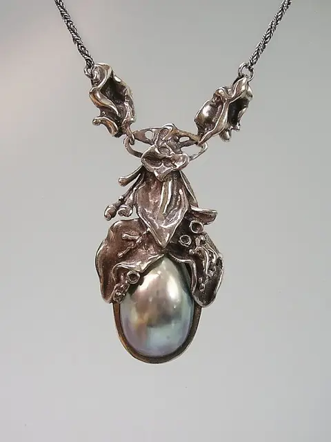 Goldschmiede-Arbeit mit Nautilus - 925 Zilver - Halsketting - 10.00 ct