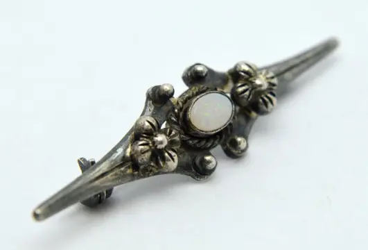 925 Zilver - Broche - 0.50 ct Opaal