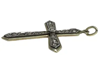 14 karaat Goud, Zilver - Hanger - 0.64 ct Diamant