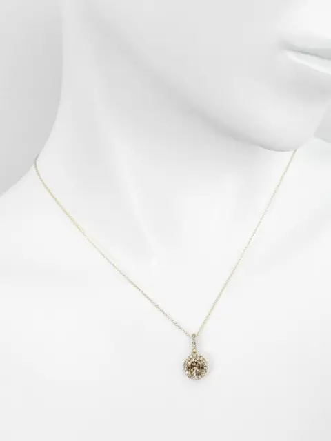 *No Reserve Price* 1.21ct tcw Fancy and Pink Diamond Pendant - 14 karaat Geel goud - Hanger