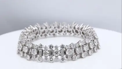 Platina - Armband - 28.30 ct - Diamanten