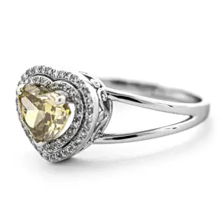1.22 tcw SI1 Diamond Ring - 14 karaat Witgoud - Ring - 1.05 ct Diamant - Diamanten van 0,17 ct - geen minimumprijs
