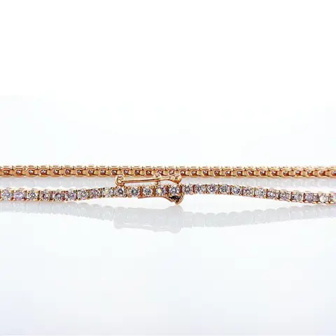 2.08ct pink color - 14 karaat Rosé goud - Armband - geen minimumprijs