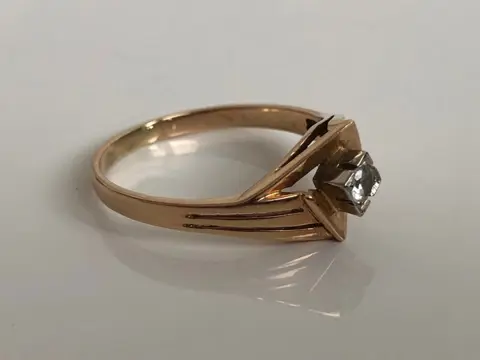 14 karaat Goud - Ring Saffier
