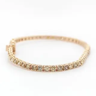 No reserve price - 3.20 tcw - 18 karaat Rosé goud - Armband Diamant