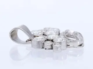 antiker Anhänger "Krone" mit 1,60 Karat Altschliff und Rosenschliff Diamanten - 18 karaat Platina, Witgoud - Hanger - 1.60 ct Diamant