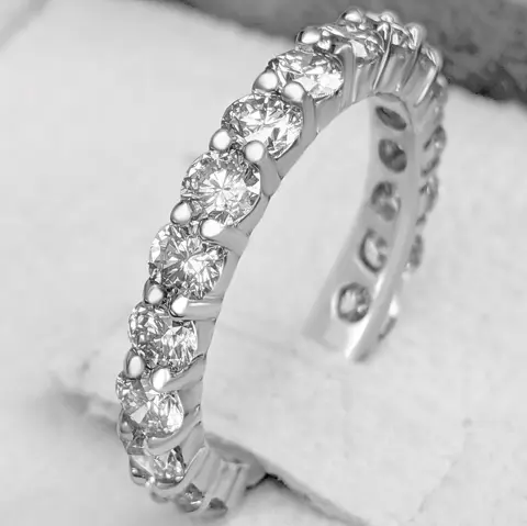 2.15 Carat Diamonds Half Eternity - 14 karaat Witgoud - Ring - GEEN RESERVE