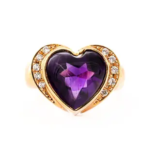 14.15 tcw Amethyst Ring & Pendant - 14 karaat Rosé goud - Collier met hanger, Ring, Set - 13.85 ct Amethist - Diamanten van 0,30 ct - geen minimumprijs