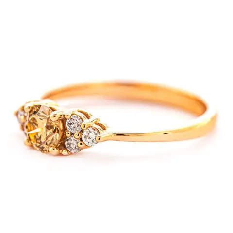 0.70 tcw SI1 Diamond Ring - 14 karaat Rosé goud - Ring - 0.52 ct Diamant - Diamanten van 0,18 ct - geen minimumprijs