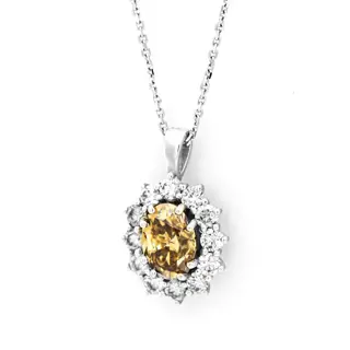 1.27 tcw VS2 Diamond Pendant - 14 karaat Witgoud - Collier met hanger - 0.91 ct Diamant - 0,36 ct diamanten - geen minimumprijs