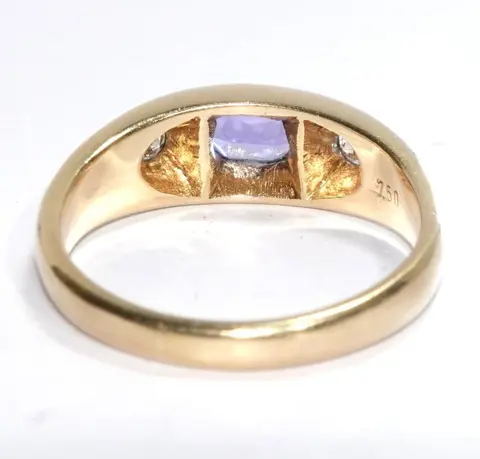 Free Resizing - 18 karaat Geel goud - Ring, Set - 0.45 ct Tanzaniet - Diamanten