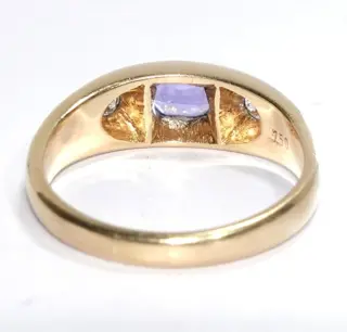 Free Resizing - 18 karaat Geel goud - Ring, Set - 0.45 ct Tanzaniet - Diamanten
