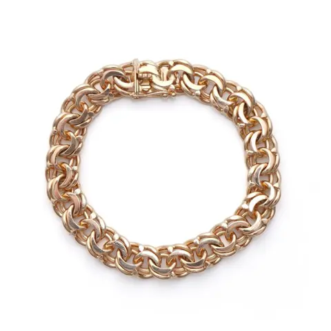 Bismark link European - 18 karaat Rosé goud - Armband