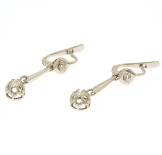 18 karaat Witgoud - Oorbellen - 0.24 ct Diamant - Diamanten