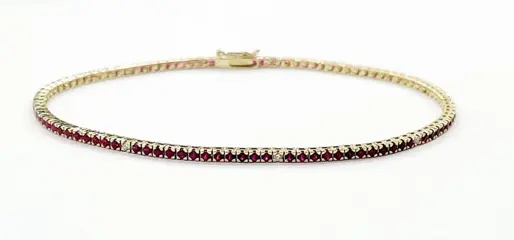 Astralia - 18 karaat Geel goud - Armband - 2.94 ct Robijn - Diamanten