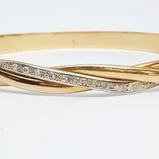 18 karaat Driekleurig - Armband - 0.08 ct