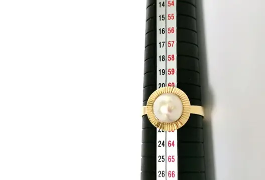 cabeza del anillo 13.5 mm (grande) - 18 karaat Goud - Ring