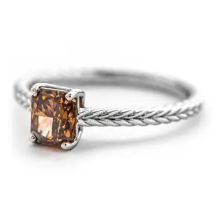 0.95 tcw VS1 Diamond Ring - 14 karaat Witgoud - Ring - 0.95 ct Diamant - Geen minimumprijs