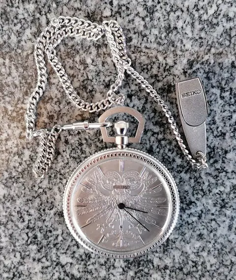 Seiko - Dentsu 70th Anniversary Pocket Watch - Ref. 37-3000 Solid Silver - Heren - 1970-1979