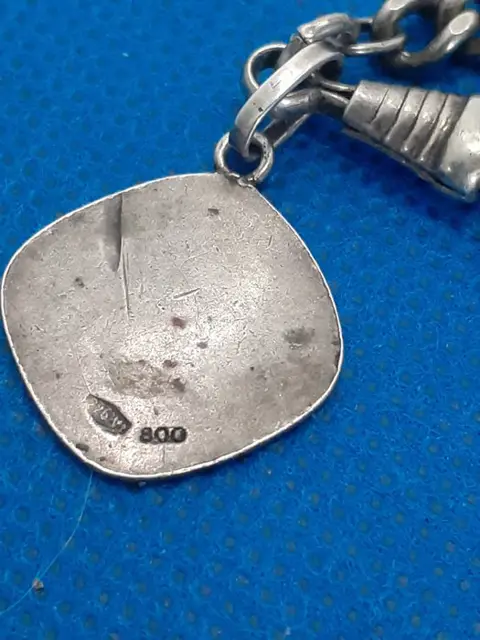 Catena per Orologio da tasca,taschino,800 Argento - NO RESERVE PRICE - Heren - 1901-1949