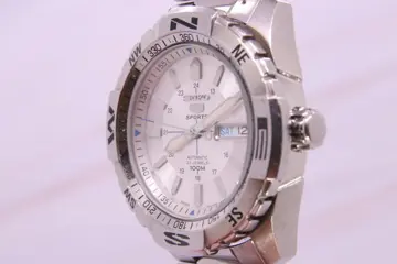 Seiko - 5 Sports Silver Dial Automatic Field Watch - SNZJ03J1 | 7S36-04M0 - Heren - 2011-heden