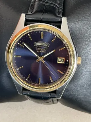 Seiko - Navy Blue Big Day Date - 7N43-9011 - Heren - 1980-1989