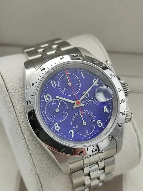 Tudor - Prince Date Chronograph Blue Dial - 79280 - Heren - 2000-2010