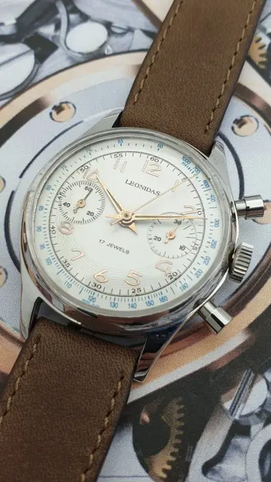 Leonidas - Chronographe Suisse - Cal. Landeron 51 - JUMBO - Heren - 1950-1959