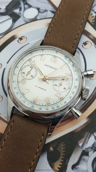 Leonidas - Chronographe Suisse - Cal. Landeron 51 - JUMBO - Heren - 1950-1959
