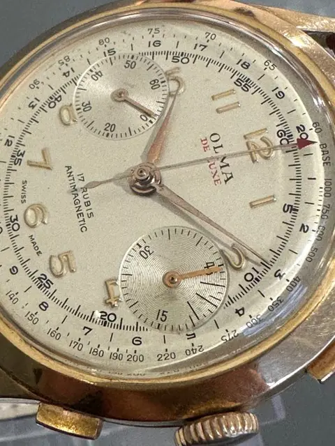 Olma De Luxe - 18K GOLD Oversized Chronograph - Heren - 1960-1969