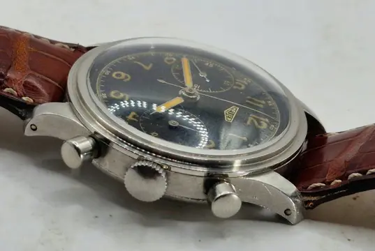 ED. Heuer & Co. - Stahl Chronograph - Kaliber Valjoux 22 - Heren - Schweiz um 1940