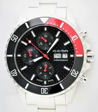 Val Du Temps - "Lauberhorn" - Swiss Automatic Chronograph - Sellita SW500 - Ref. No: VDT-019-500-11SL-bl - Heren - 2022