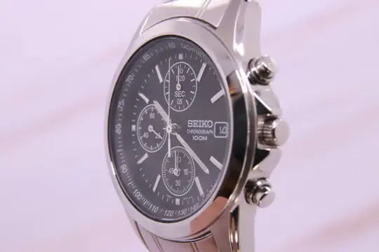Seiko - Black Chronograph 100M - SND309P | 7T92-0CW0 - Heren - 2011-heden