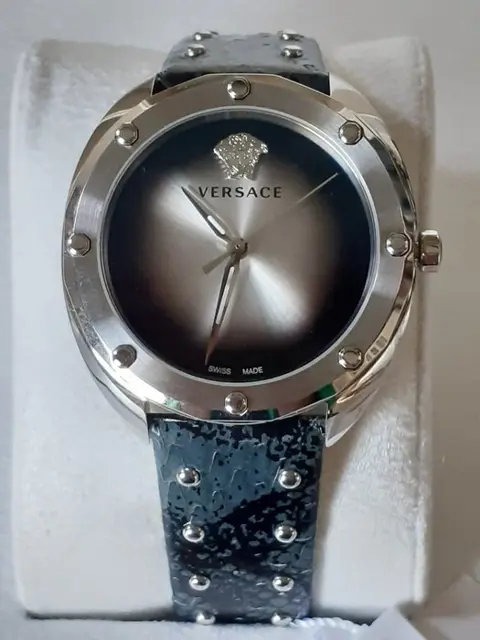 Versace - Shadov Watch Dark blue Snake Pattern Strap - VEBM00118 - Dames - 2011-heden
