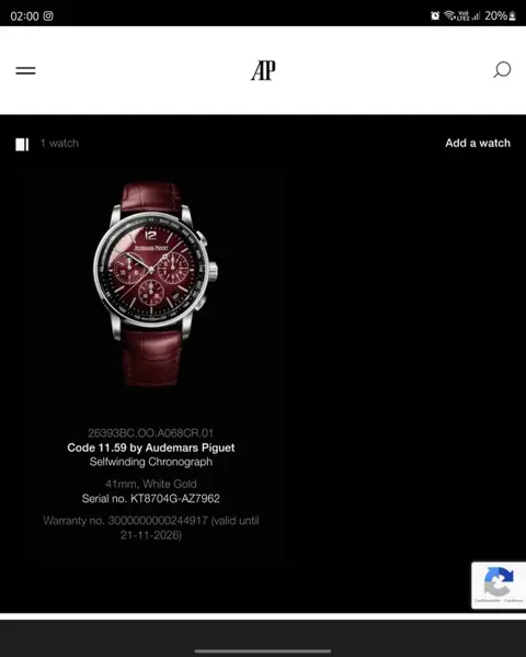 Audemars Piguet - Code 11.59 chronograph N Smoked burgundy lacquered dial with sun motif - 26393BC.OO.A068CR - Heren - 2011-heden