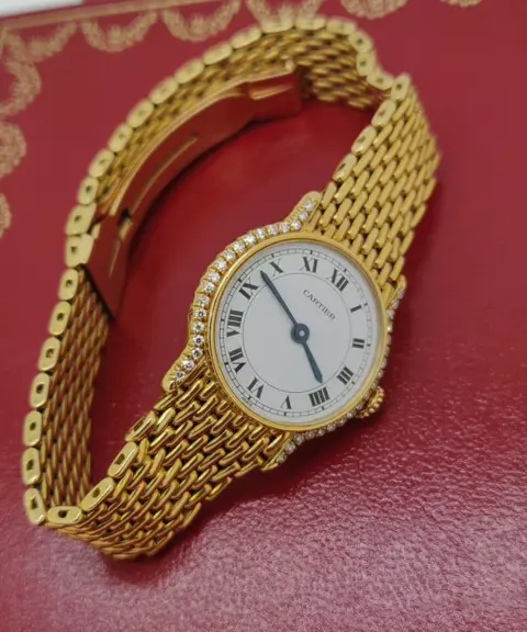 Cartier - "Paris" Vendome Ronde 18K Gold/With diamonds - Dames - 1970-1979