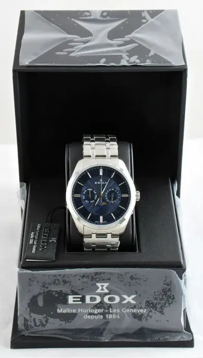 Edox - Les Vauberts - Moon Phase - Ref. No: 40008 3M BUIN - Heren - 2011-heden