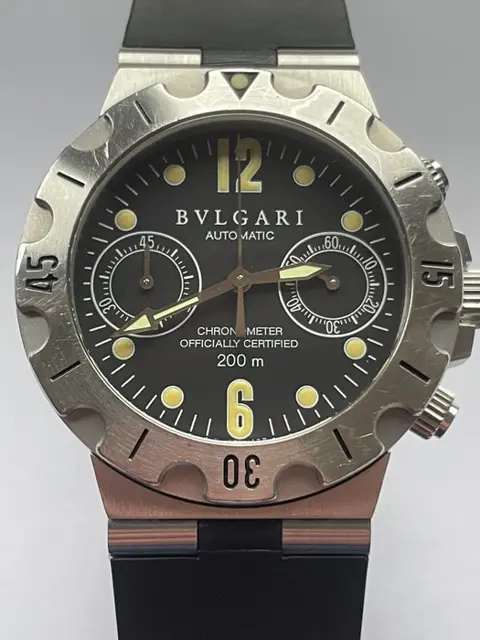 Bulgari - Diagono Scuba Chronograph - SC38S - Heren - 1990-1999