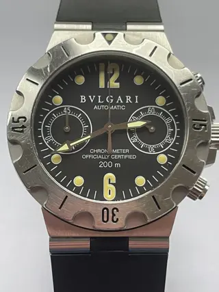 Bulgari - Diagono Scuba Chronograph - SC38S - Heren - 1990-1999