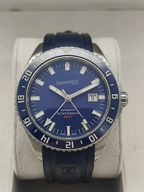Eberhard & Co. - Scafograf GMT Blue Dial - 41038 - Heren - 2011-heden