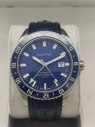 Eberhard & Co. - Scafograf GMT Blue Dial - 41038 - Heren - 2011-heden