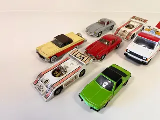Corgi - Mercedes Benz 300, Porsche Audi, Fiat X19, Ford Transit, Ford Thunderbird