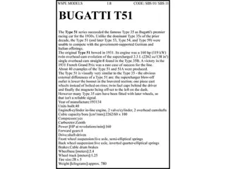 Wespe Classic - 1:8 - Bugatti T51 - Roadster, kit