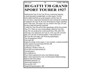Wespe Classic - 1:8 - Bugatti T38 Grand Sport Tourer 1927