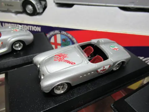 Iveco - Alfa Romeo - 1:43 - old cars - progetto k - Iveco autotransport + 3 Alfa Romeo wagens