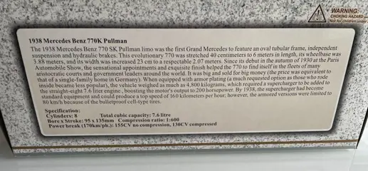 Signature Models - 1:18 - Mercedes Benz 770k Pullman 1938